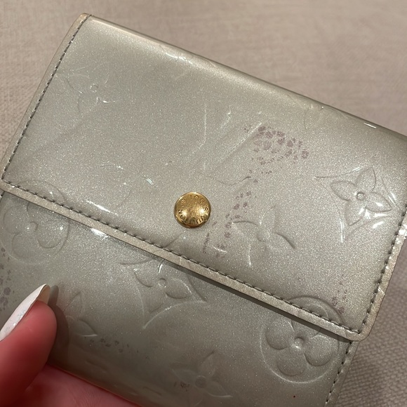Vintage💚Louis Vuitton💚Monogram Patent Vernis Elise Wallet Perle - Picture 5 of 14